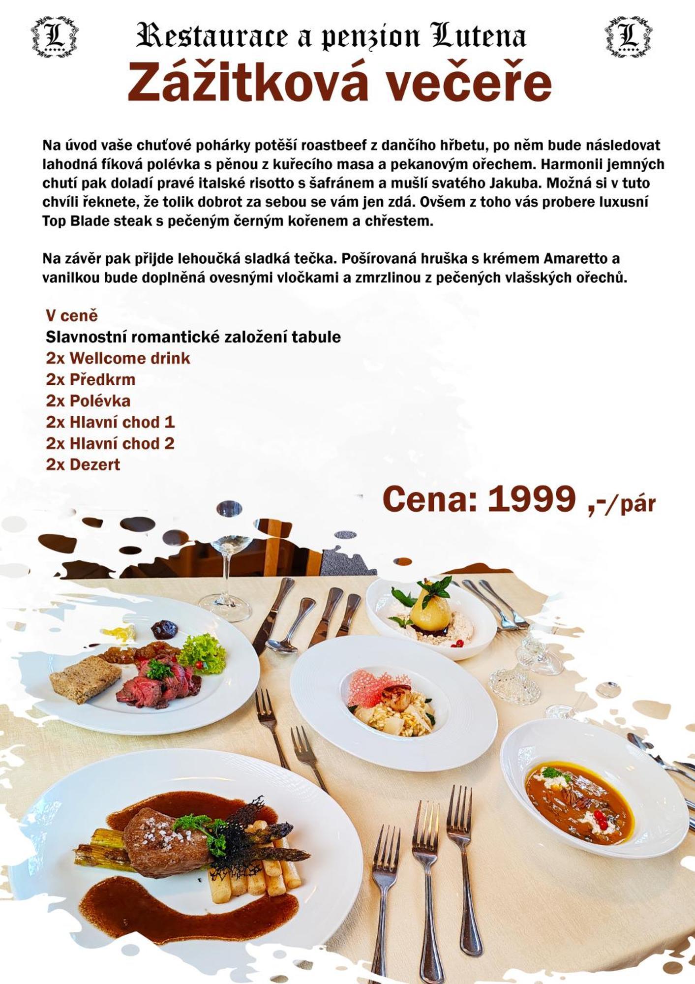 Restaurace A Penzion Lutena Dolni Lutyne Bagian luar foto